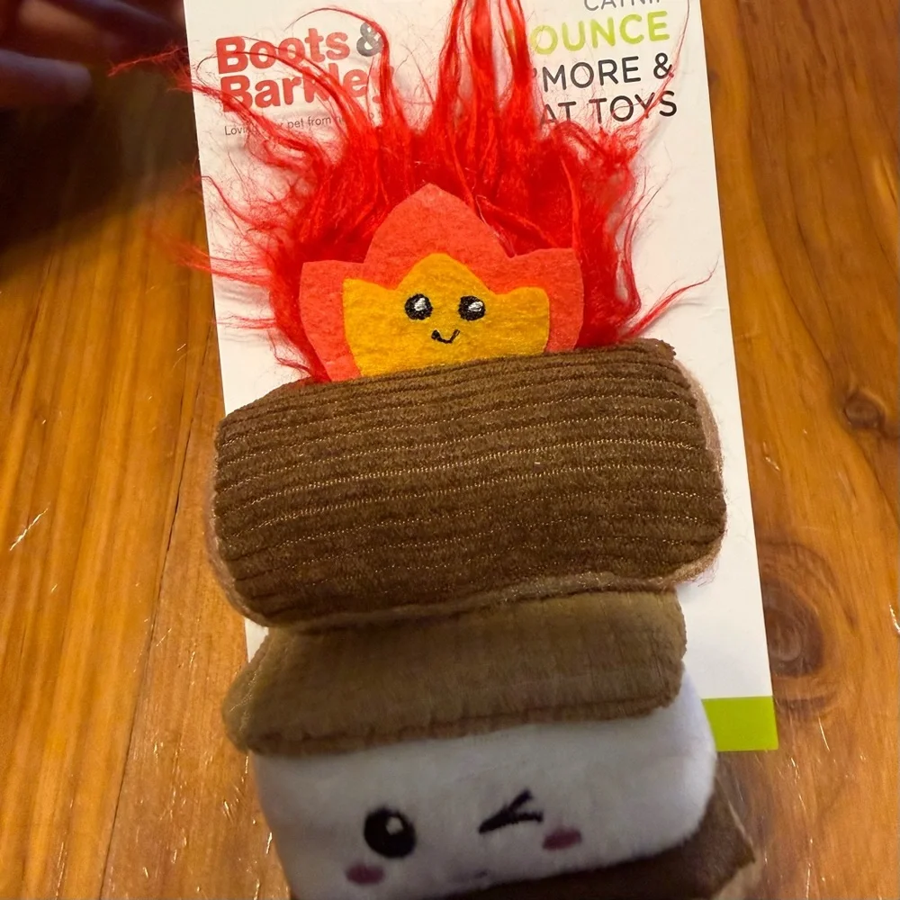 Boots & Barley S'mores & Fire Cat Catnip Plush Toys - New